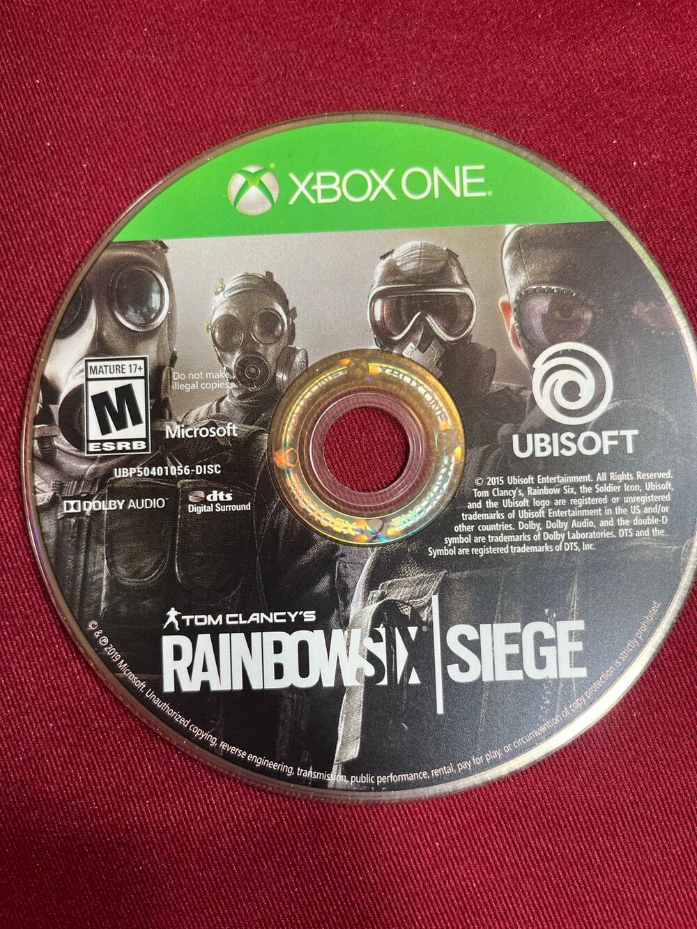 XboxOne Tom Clancy's Rainbo‎ Siege-Tested good working condition NO CASE